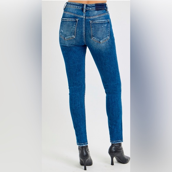 NWT RISEN TUMMY CONTROL HIGH RISE ANKLE SKINNY JEANS - Picture 3 of 4